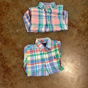 Kid boy 2 button down dress shirts. Size 5T. In good condition